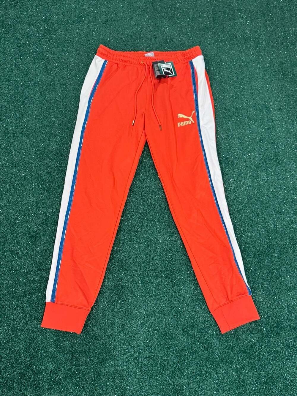 Puma Men's Iconic T7 Track Pants Firelight Orange Size L